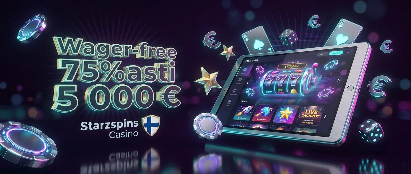 Wager-free 75%asti 5 000 €
